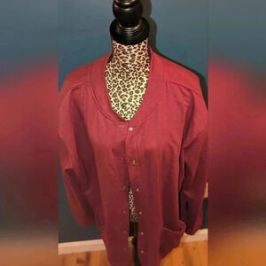 Anthony Richards Women's Maroon Size 2X Cardigan (EUC)